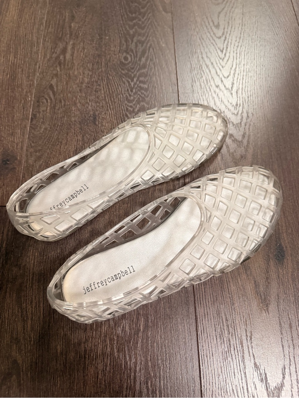JEFFREY CAMPBELL Jellz Clear Jelly Ballet Flats Size 9 - Picture 5 of 7